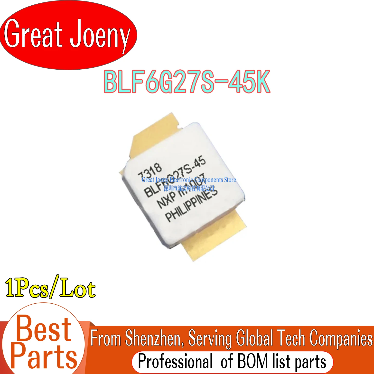 

100% New Original BLF6G27S-45K BLF6G27S-45 BLF6G27S BLF6G27 RF Tube High Frequency Tube Power AmplifiCation Module SOT-608B