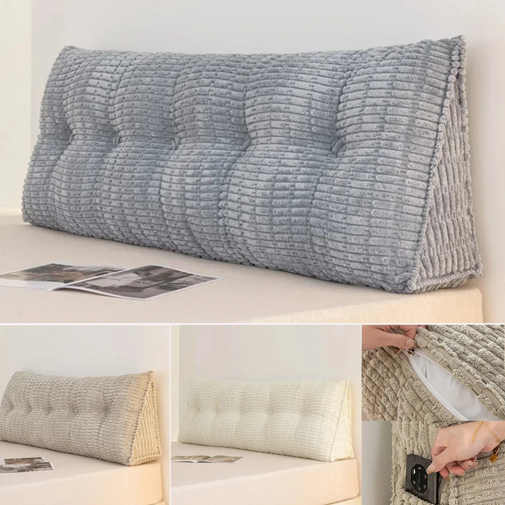 

Removable Headboard Pillow Triangle Cushion Backrest Pain Relief Sofa Waist Cushion Wedge Sleeping Pillow Decorative Pillows