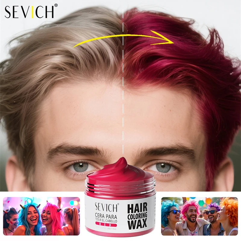 Temporary Hair Color Dye Mud, Color Hair Mud Wax 13-Color Hair Color Wax for Daily Party Cosplay, Men & Women's DIY Hair Color C