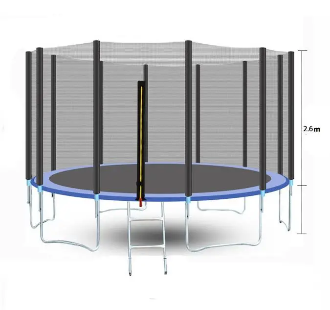 Hot Selling Grootschalige Commerciële Outdoor Fitness Met Mesh Stuiterende Trampoline Bed