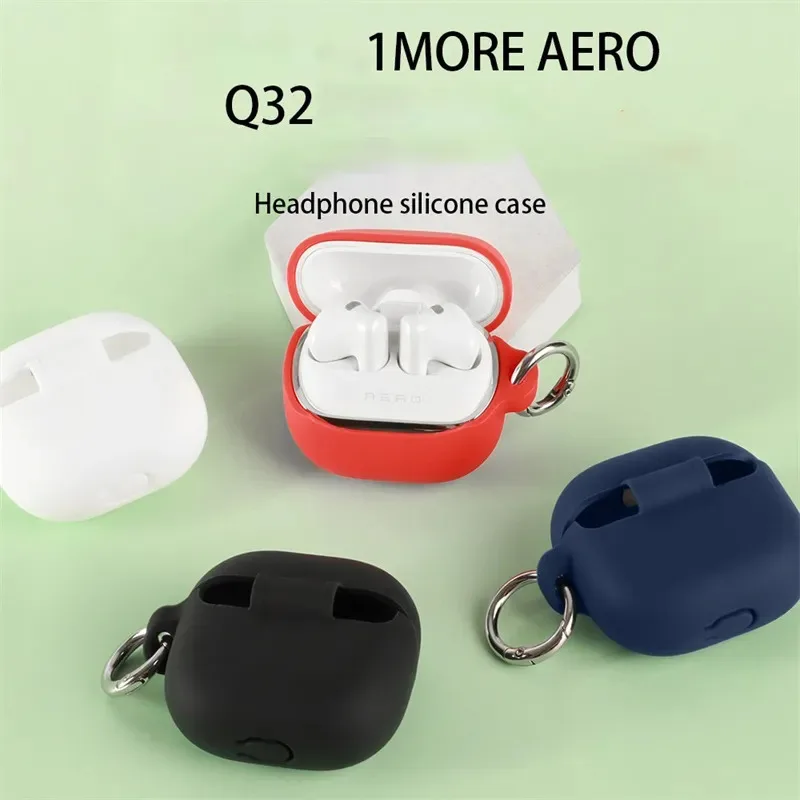 Skinlee Case For 1More Aero Q32 Multi-colored Liquid Silicone Full Protective Shell For 1More Aero Q32 Cover