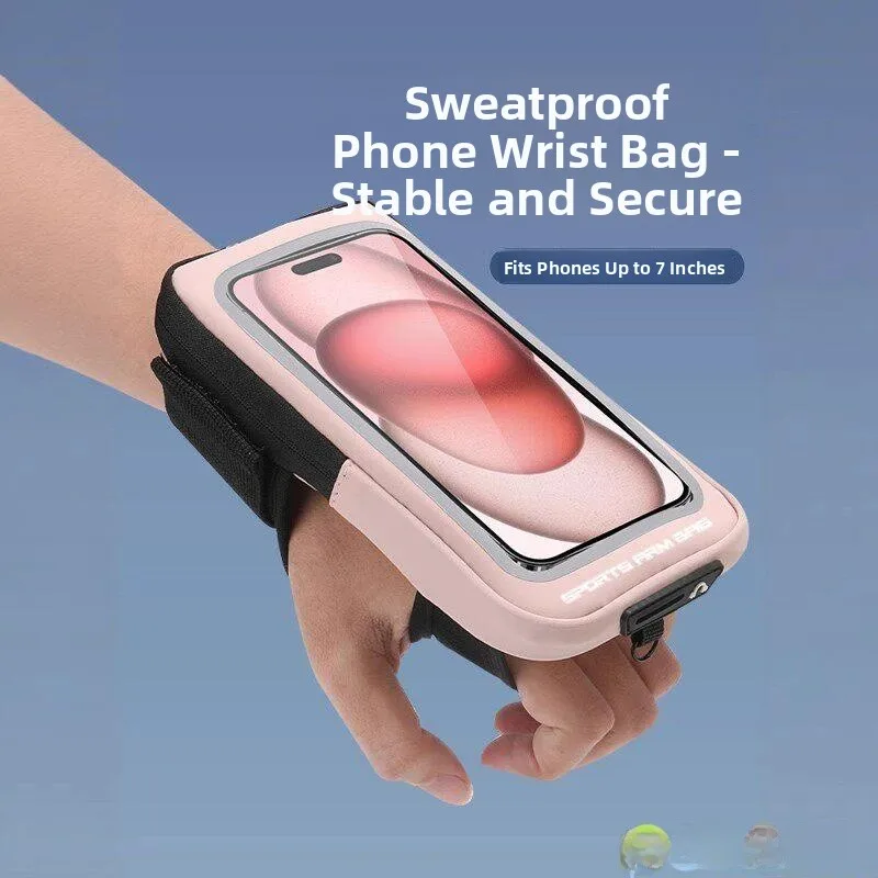 

Сумка на запястье для бега, держатель для мобильного телефона, защита для рук при ходьбе и беге, подходит для мужчин и женщин, телефонов с диагональю экрана до 6,8 дюймов.