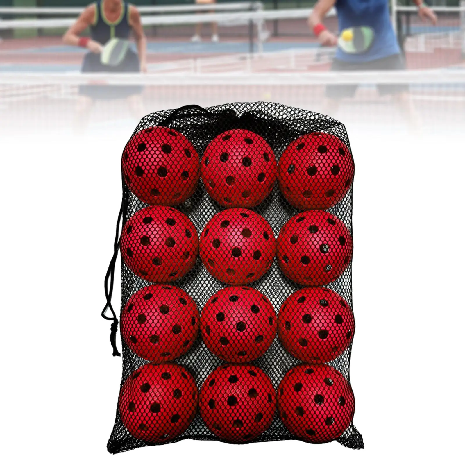 12 peças bolas de pickleball treinamento pickleball bolas de picles 40 buracos bola oca acessórios de bola de competição para couros ao ar livre