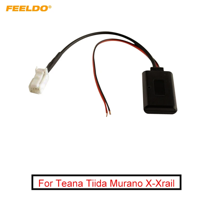 

FEELDO Car Aux-in Wireless Bluetooth Adapter Module Audio Radio Receiver With Micphone For Teana Tiida Murano X-Xrail Aux Cable