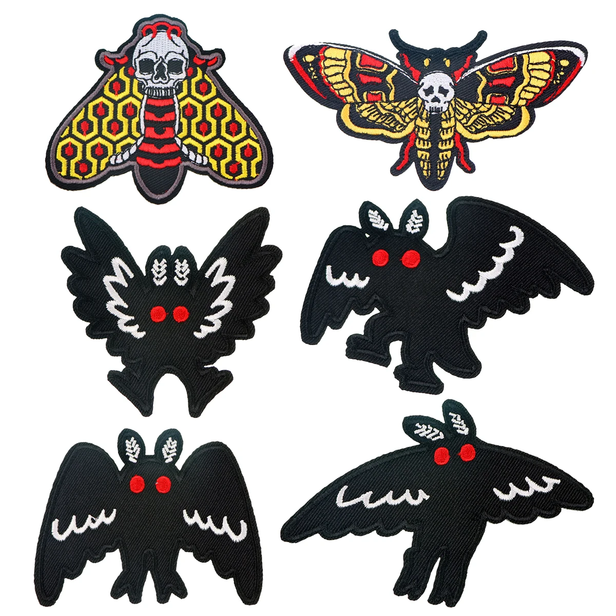 

Moth Patch Embroidered Black Patches On Clothes Iron On Patches For Clothing DIY Patch Jackets Sew Stickers Halloween Gift