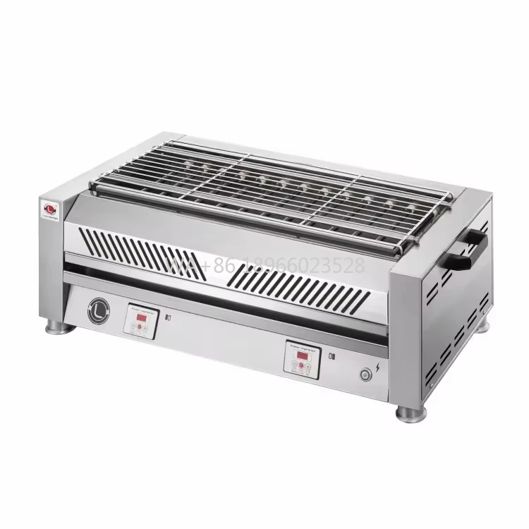 

IC Гриль-машина для барбекю, гриль-барбекю из нержавеющей стали с электродвигателем, гриль для барбекю, коптильня, жарка