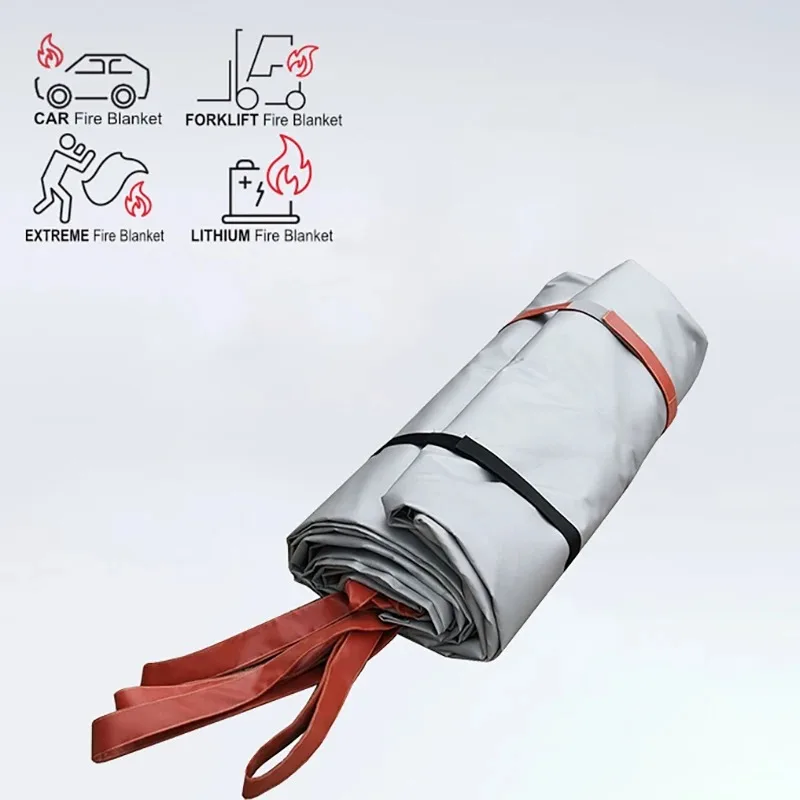 

Hot Sales 6*4 Meters Fire Retardant Estinguisher Blanket for EV Car