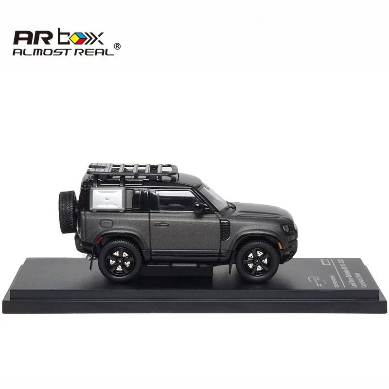 1:64 Land Rover Defender 90, 110 alloy model 2023 matte gray commemorative edition alloy press shaft miniature simulation model,