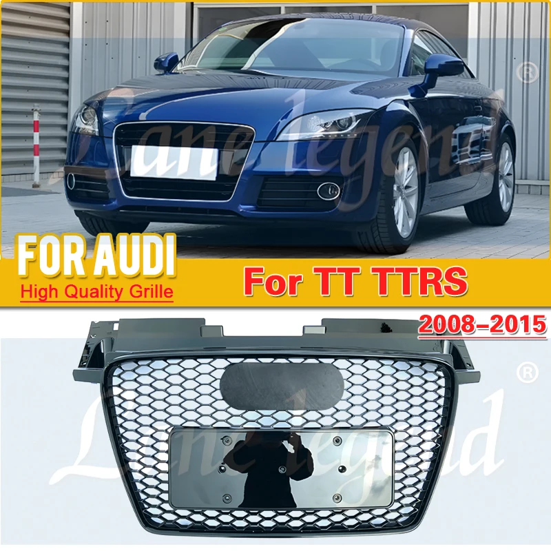 For TTRS Style Car Front Bumper Front Grille Racing Grill for Audi TT 2008-2015 For TTRS Grill Car Styling Accessories