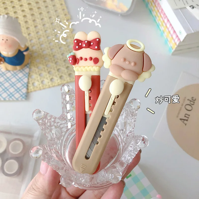 Mini small size Dismantle Express Knife Student Handmade Soft Glue Creative Cute Cartoon Style Art Knife Paper Knife