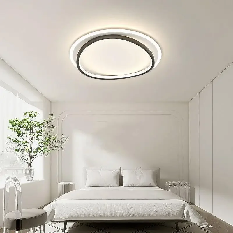 Modern LED Ceiling Lamp For Bedroom Living Room Balcony Study Black Gold Chandelier Luster Lighting Fixture Home Decoratioan