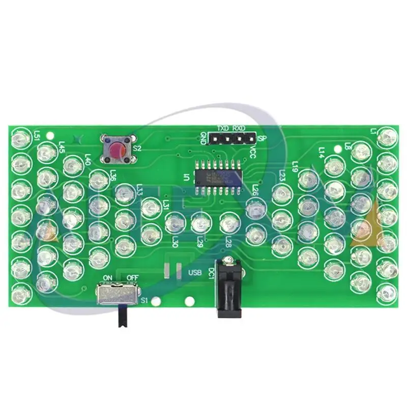 5V elektroniczna klepsydra zestaw do samodzielnego montażu śmieszne zestawy do produkcji elektrycznej precyzyjne z lampami LED dwuwarstwowa płytka PCB 84*40mm