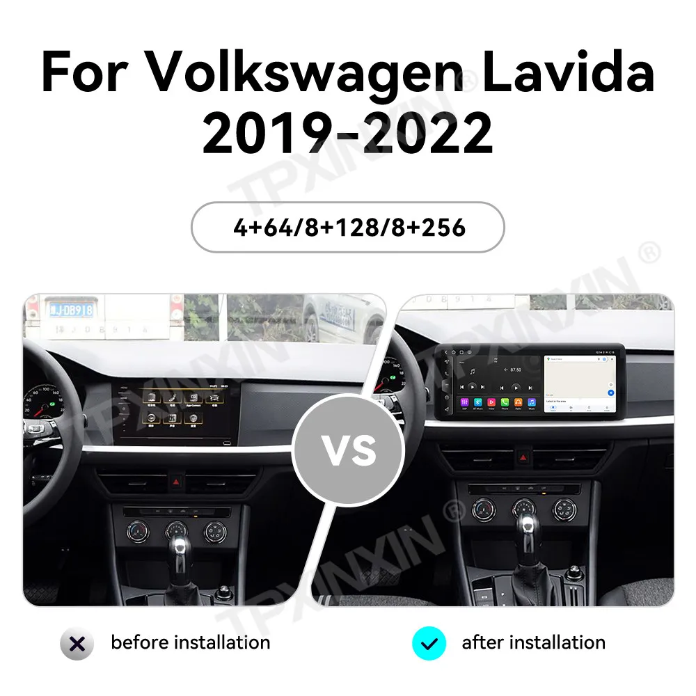 

Автомобильный стерео радио Qualcomm Android для Volkswagen Lavida 2019-2022, GPS-навигатор, ультратонкий сенсорный экран, беспроводной Carplay