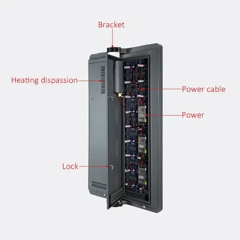 Hot salesP6 Outdoor LED Billboard Solar Pole Light LED Displays Street Pole Advertising Road Light Pole LED Screen