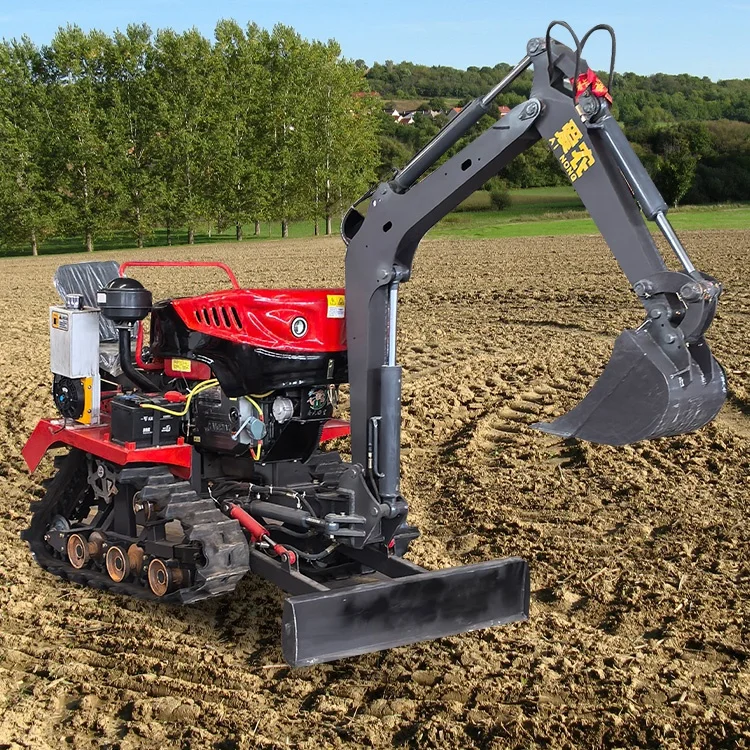 

25HP Micro-Crawler Tractor Cultivators Mini Tiller Rotary Tiller Multi-Function Seat Farmland Rotary Tiller With Cheap Price