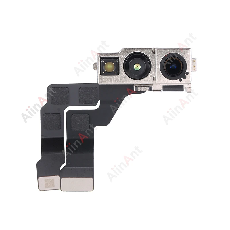 100% Top Small Proximity Light Sensor Front Camera Flex Cable For iPhone 12 13 14 15 Pro Max Plus mini with Sticker No Face ID