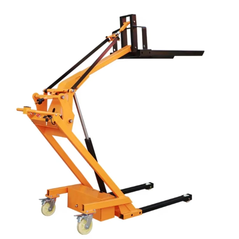 

New conditions for warehouse with 1.7-meter miniature hydraulic lift stacker
