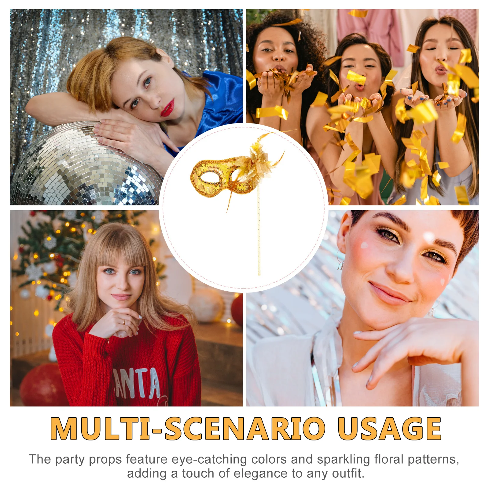 Máscara de baile portátil pluma carnaval festa prop fantasia vestido traje acessório halloween cosplay evento para mulher