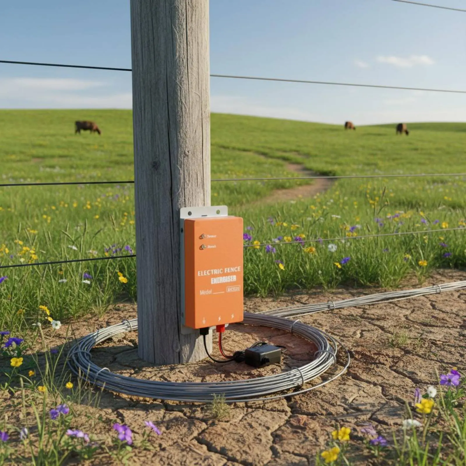 

Pulse Fence Charger High Voltage Output Livestock Fence Charger Farm Protection Outdoor Use Alarm Function for Pasture