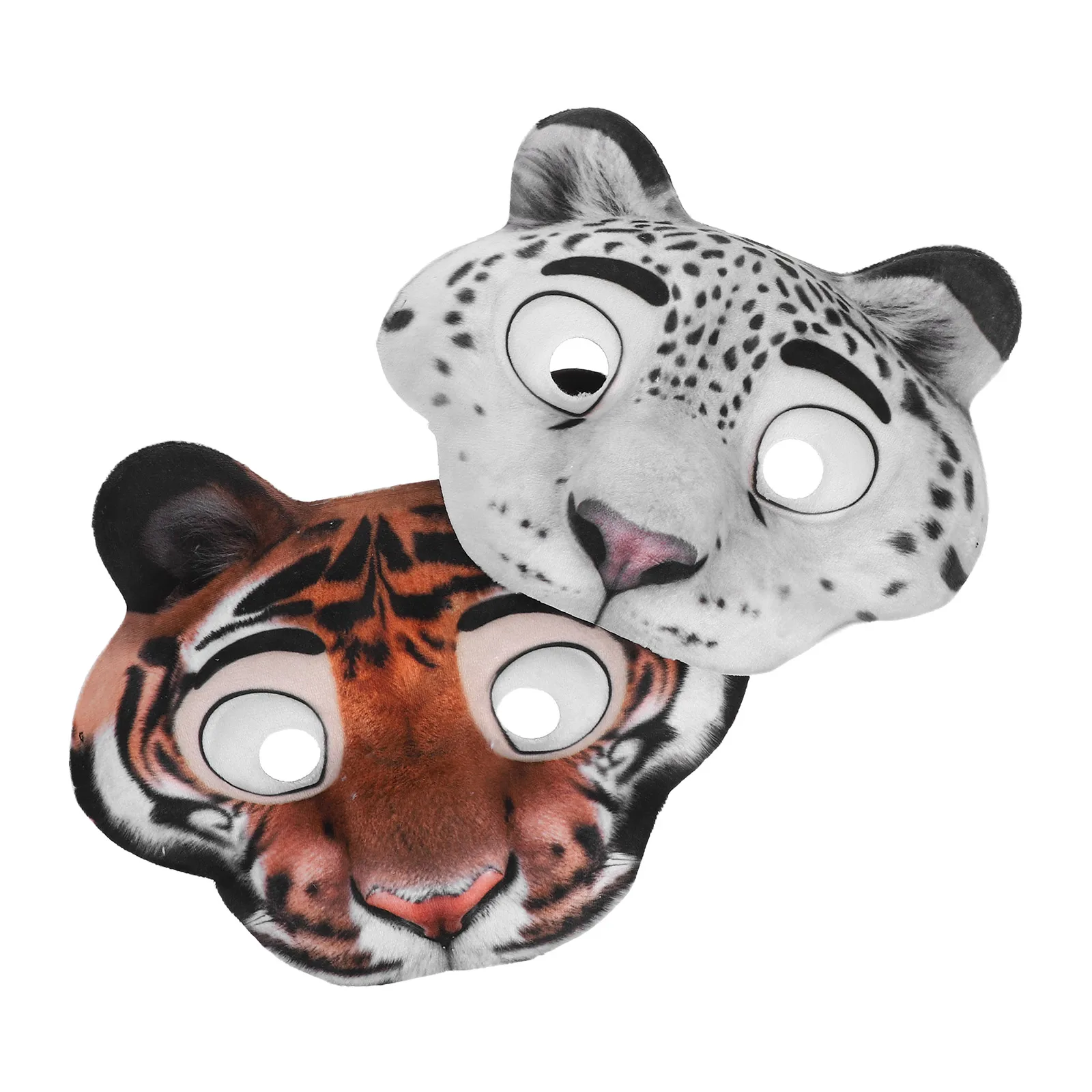 

2 Pcs Festive Mask Colorful Masquerade Masks Animal Birthday Party Cosplay Costume 's Carnival Props