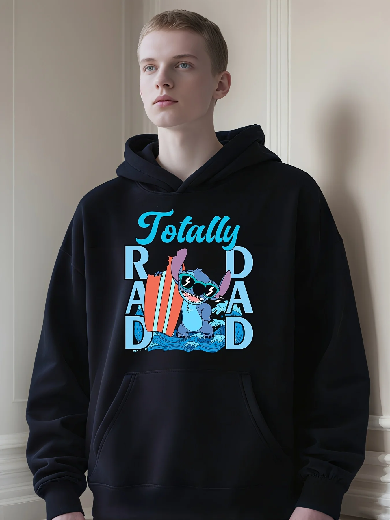 

Толстовки с капюшоном Disney Stitch для мальчиков и девочек, семейный осенне-зимний свитер с капюшоном для мужчин и женщин, повседневный топ с длинными рукавами, 2k