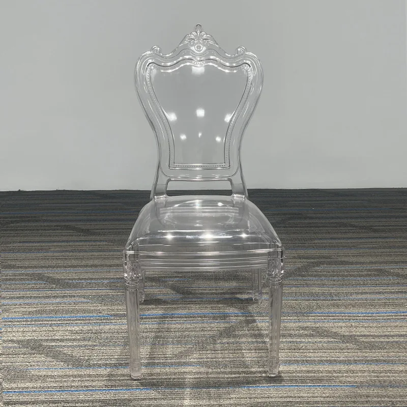

European Acrylic Crystal Princess Chair Hotel Outdoor Wedding PC Transparent Chair