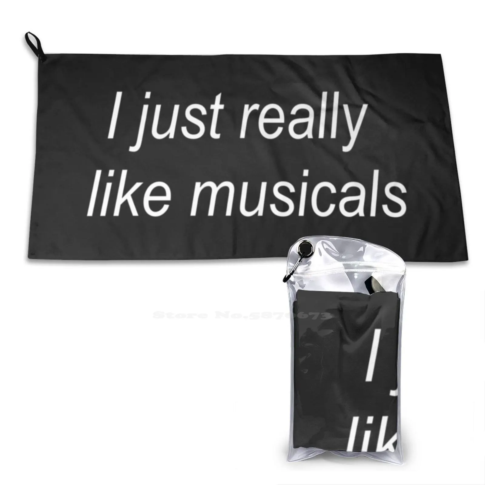 I Just Really Like Musicals Soft Towel Quick Dry Beach Towel Musicals Musical Theatre In The Heights Heathers Book Of Mormon