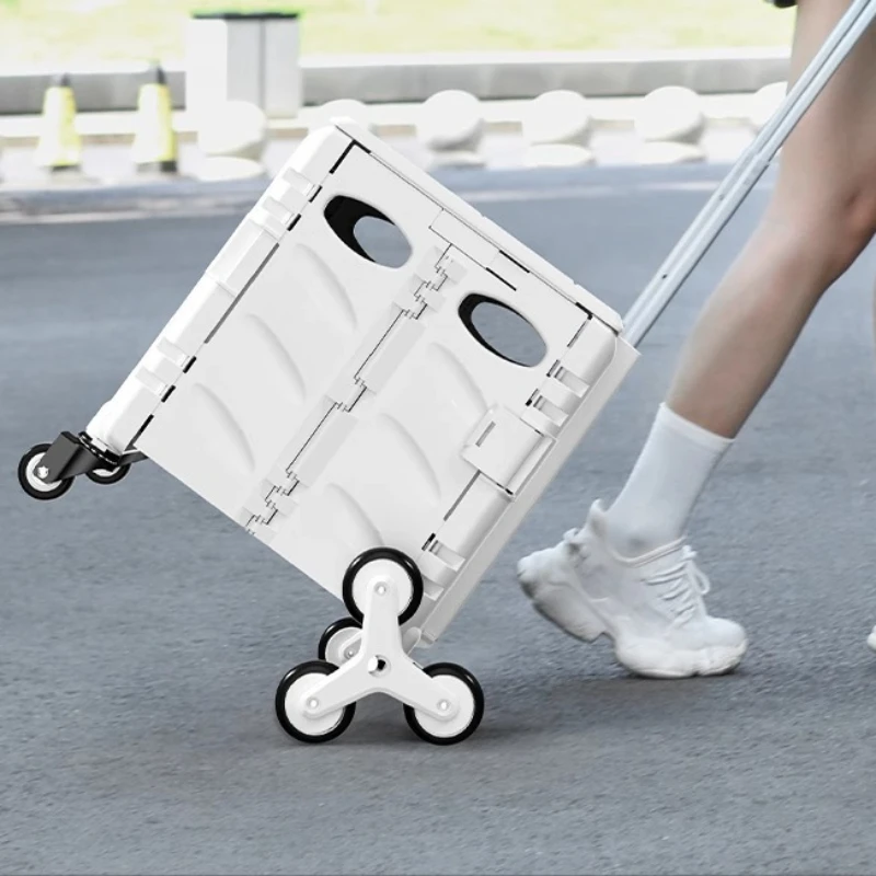 small cart, folding shopping cart, outdoor camping, trolley, stall, express trolley, staircase climbing, hand-pulled cart