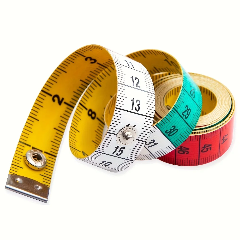 Durable 60-inch Tape Measure - Easy-Read Inch/Cm Scale, Metal End, 1pc, Perfect for Body Measurements, Sewing & Tailoring