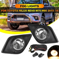 182869816196/351558302869 1 Set Fog Lights Kit Spot Light Fog Light Lamp Complete Kit For Toyota Hilux Revo M70 M80 2015-2018