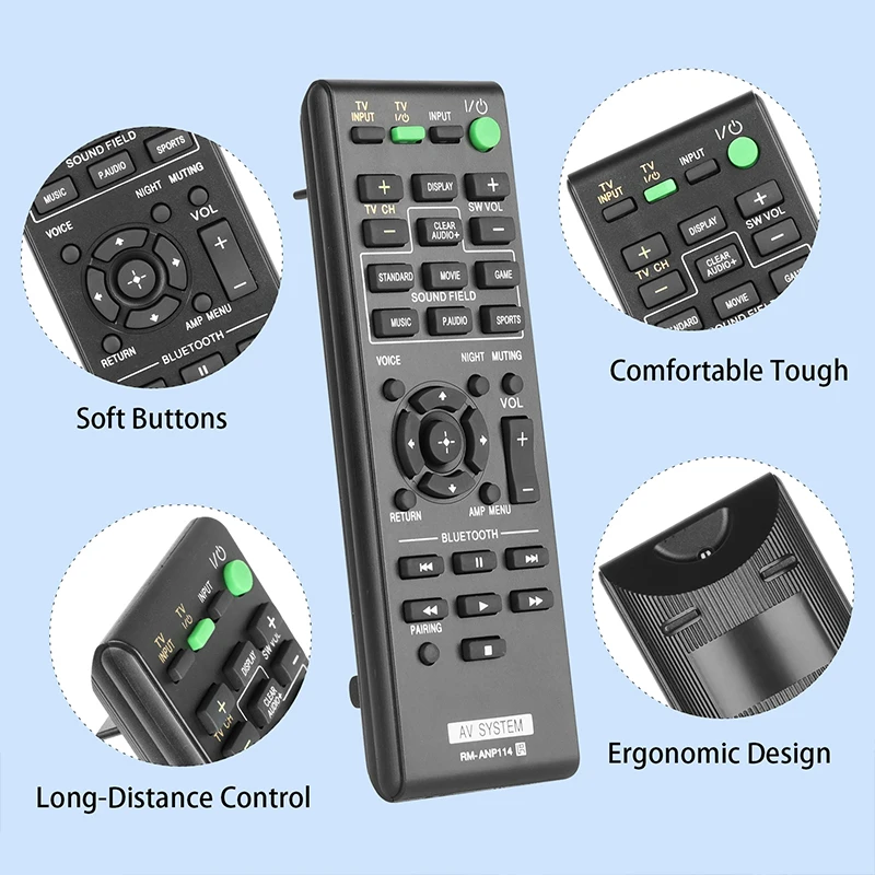 RM-ANP114 Remote Control For Sony Sound Bar HT-CT37 HT-CT380 HT-CT770 HT-CT780 SA-CT260H SA-CT260 SA-CT660C SA-CT260C