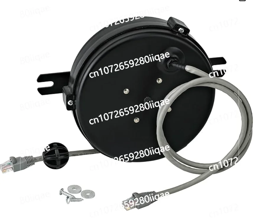 Connector Cat6 Cat7 Retractable Ethernet Cable Reel Auto Rewind Spring Return Hanging Wall Mount Cable Reel for Network