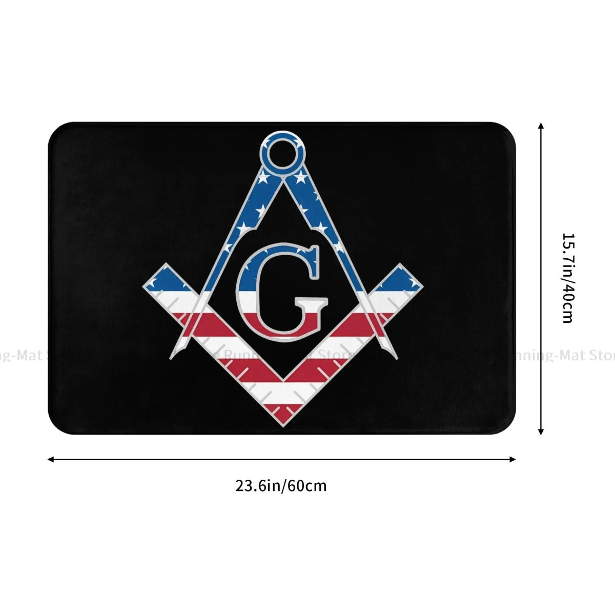 Freemasonry Non-slip Doormat Bath Mat USA Flag Floor Carpet Welcome Rug Bedroom Decorative