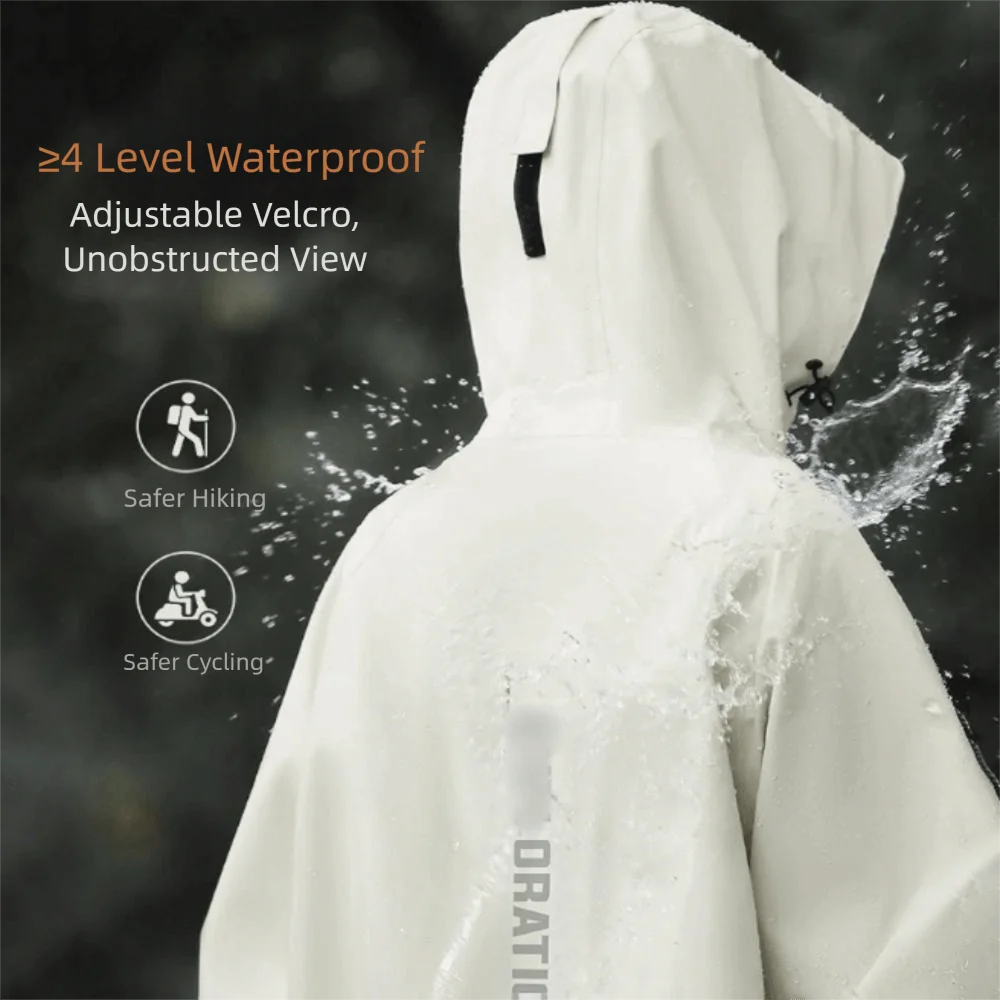 

Длинное пончо для электромобиля с капюшоном, цельный костюм, плащ для всего тела, непроницаемый материал на молнии