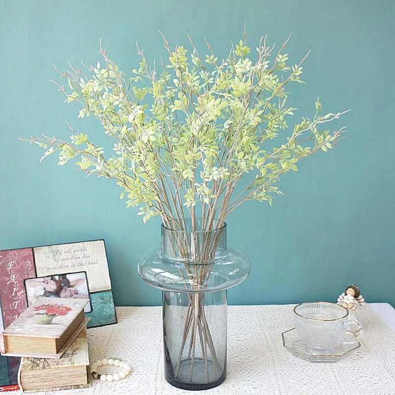 64cm Plant Flower Artificial Flower Realistic Vivid Lively Artificial Three Branches for Home