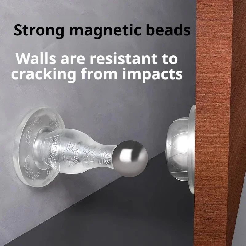 Silicone Door Stopper, Strong Magnetic Mute Touch Anti-Collision Door Suction, Household Hotel Stall Barrier