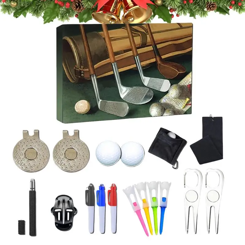 Golf Kits Advent Calendar 24 Days Countdown Golf Accessories Xmas Advent Calendar Gifts For Golf Enthusiast Beginner Lover Gifts