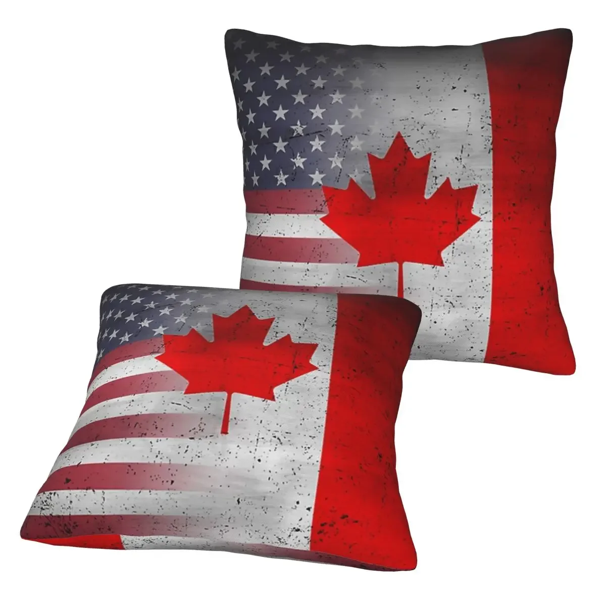 Canada Flag National Culture 2 pcs Square Pillowcase Pillow Cover Cushion Zip Decorative Comfort Throw Pillow for Home