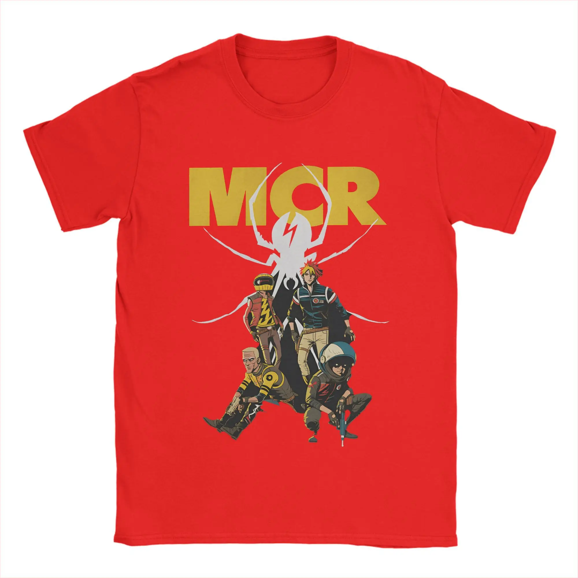 My Chemical Romance MCR Rock-Musik-T-Shirt, Sommer-Harajuku-T-Shirts für Herren, Baumwolle, Rundhalsausschnitt, Übergröße 5XL, Oberteile, T-Shirts, Kurzarm-Tops. – Detail 7