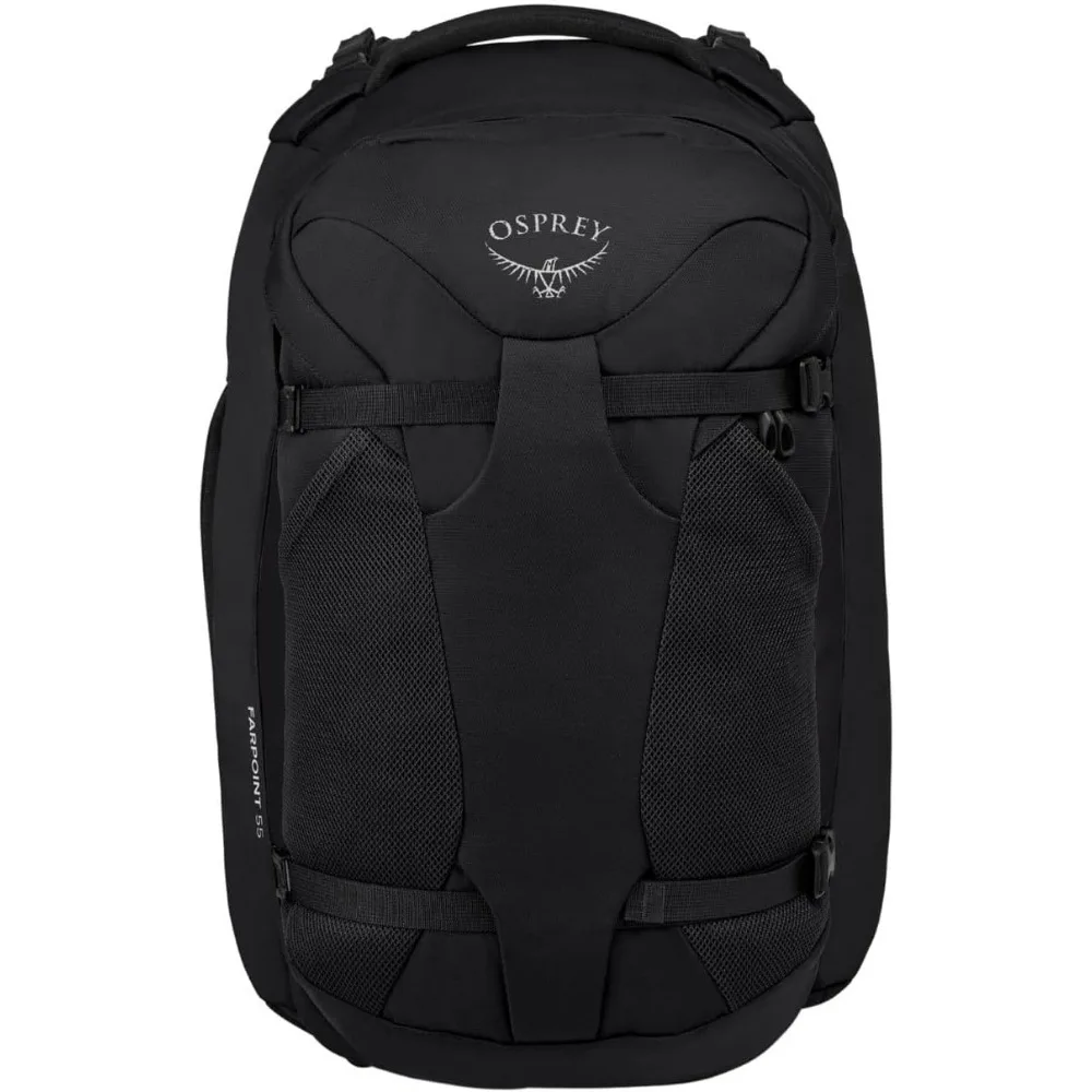Ransel perjalanan pria Farpoint 55L, HITAM