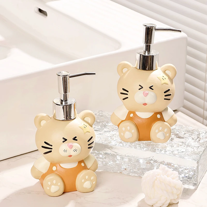 

household bathroom and toilet press bottle Soap dispenser creative cute ceramic hand sanitizer dispenser bottle