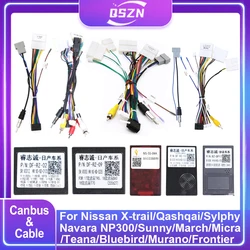 Car Audio Player Power Calbe Adapter With Canbus Box For Nissan X-Trail Qashqai Sunny sylphy MARCH Teana NV200 NAVARA TERRA JUKE