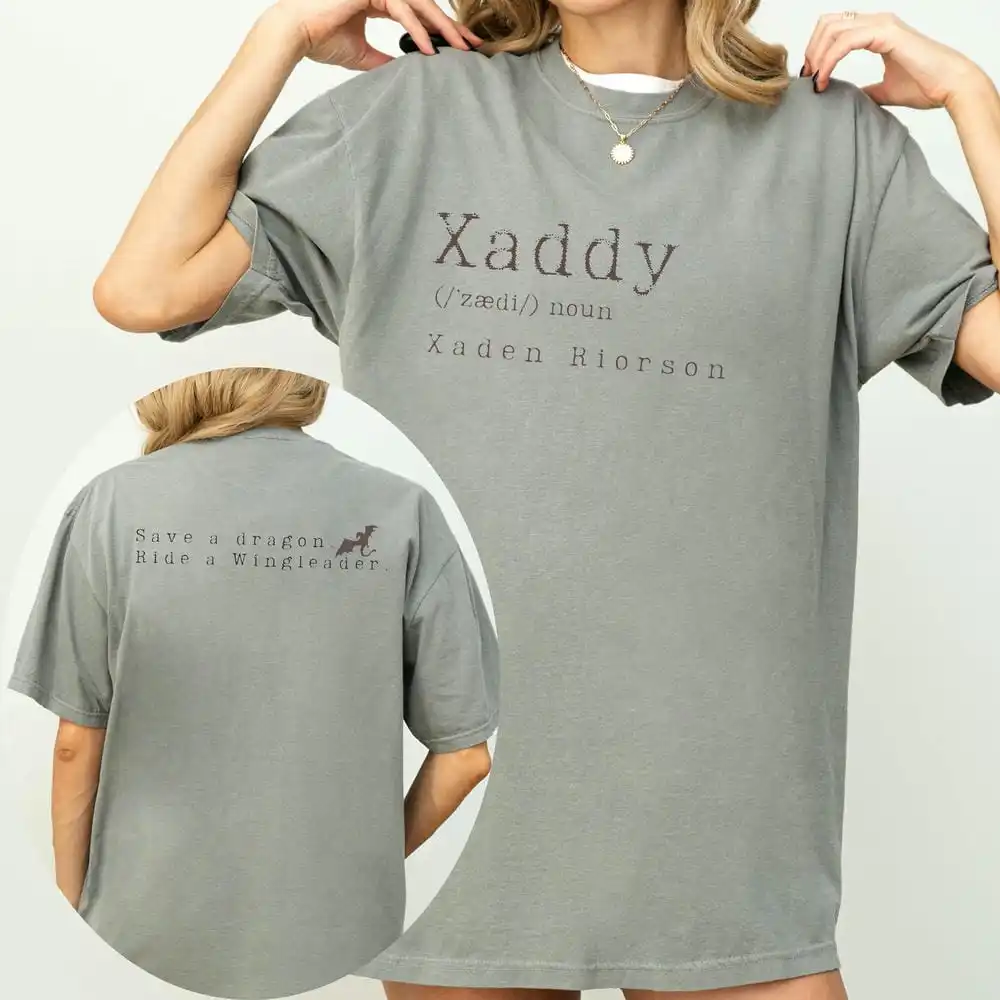 Retro Xaden Riorson Xaden Fourth Wing Shirt Rebecca Yarros Apparel Unisex Tee Cotton Shirt Fantasy Apparel Y2K Top Streetwear image 5