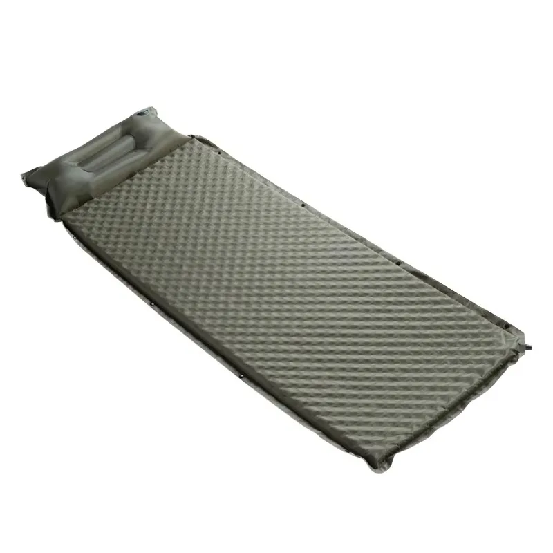 Lightweight PVC TPU Moisture-proof Hiking Single Splicing Camping External Filling Sleeping Mat with Pillow Fast Delivery