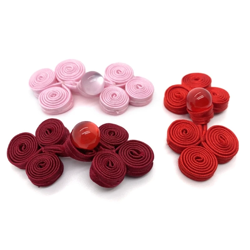 Chinese Shirt Button Three Rounds Cheongsam Fastener Button DIY Knot Button