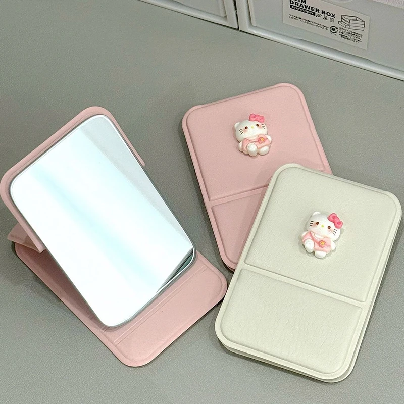 Kawaii  Mirror Student Desktop Folding Convenient Anime Makeup Pocket Mirror Toys Girls Gifts Adjustable Angle