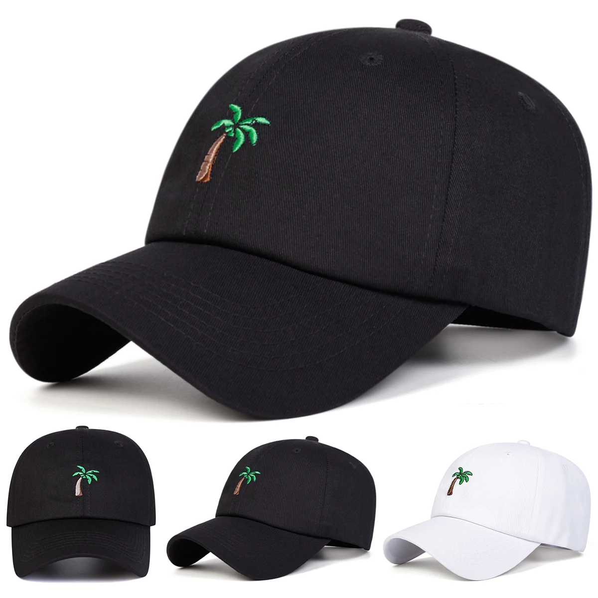 Unisex Coconut Tree Embroidery Baseball Caps Spring Autumn O
