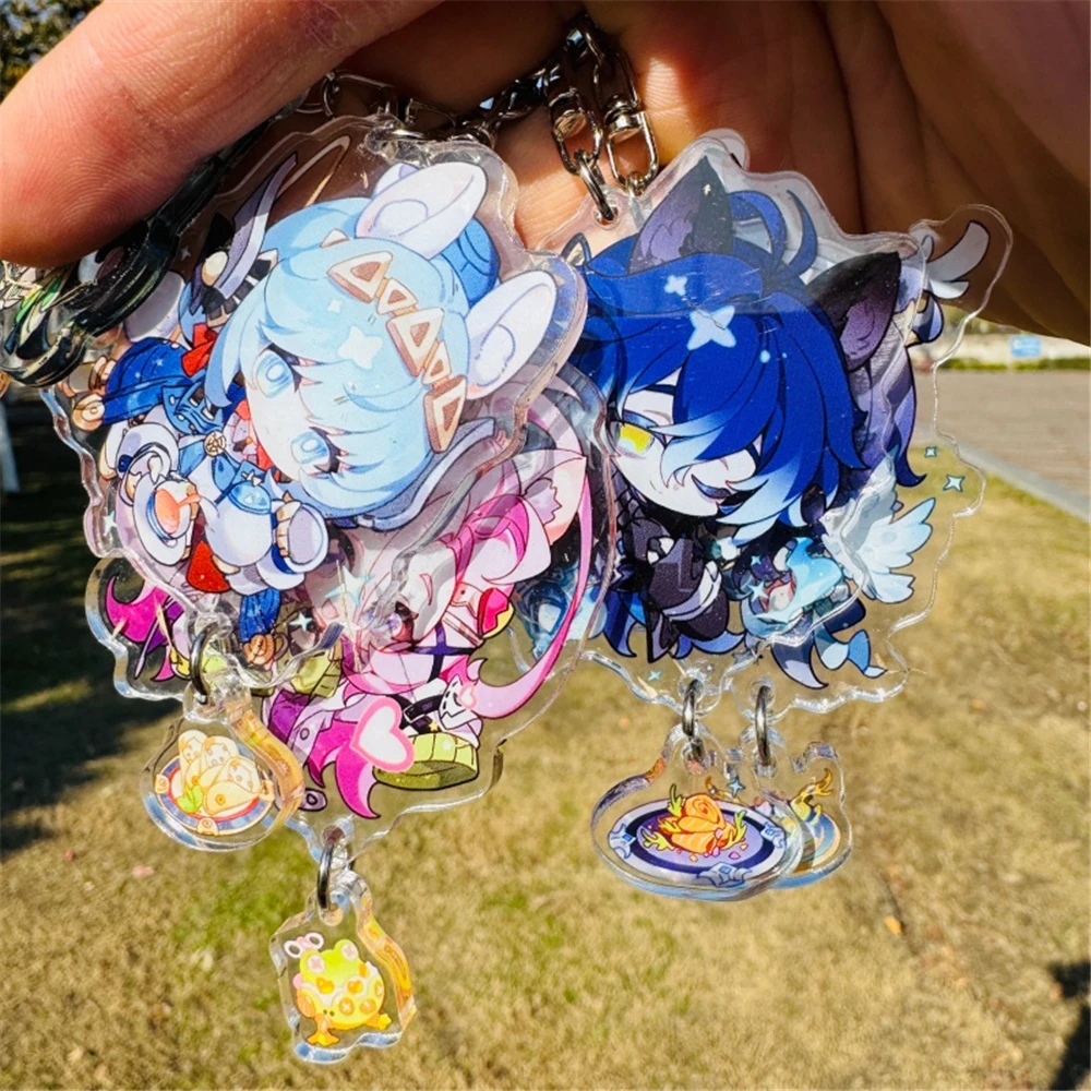 Game Aino Flins Lauma Nefer Ineffa Cosplay Costume Acrylic Key Chain Badge Keychain Accessories Pendant Prop