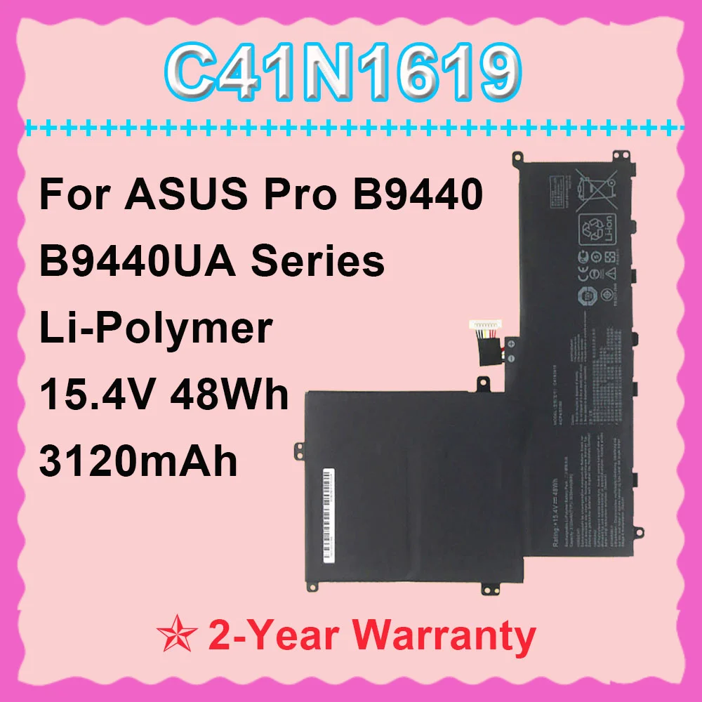 

DODOMORN C41N1619 For ASUS Pro B9440 B9440UA-GV0094R GV0100T XS74 B9440UA7200,B9440FA-GV0002R GV5820T 15.4V 48Wh Laptop Battery