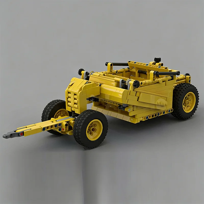 City Car Model MOC Building Bricks 70 Scraper Loader Skidder Modular Technology Children Holiday Gifts Assemble Toys Suit